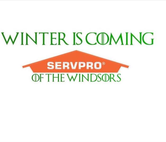 white background, script, SERVPRO near me, SERVPRO logo, winter is coming the windsors SERVPRO near me, windsor ct