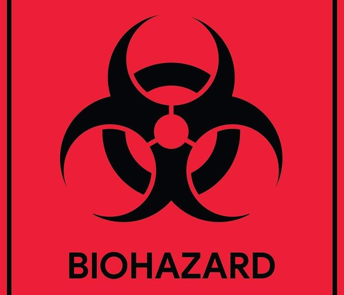 red bio hazard symbol